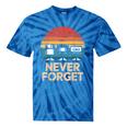 Floppy VHS Cassette Never Forget Retro 80s 90s Nostalgia Tie-Dye T-Shirts Blue Tie-Dye