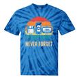 Never Forget Retro 80s 90s Floppy VHS Cassette Nostalgia Tie-Dye T-Shirts Blue Tie-Dye