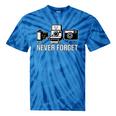 Never Forget Retro Camera Photography Nostalgia Premium Tri-Blend Tie-Dye T-Shirts Blue Tie-Dye