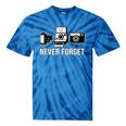 Never Forget Retro Camera Photography Nostalgia Tie-Dye T-Shirts Blue Tie-Dye