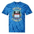 Never Forget Retro Diskette Nostalgia Vintage Tie-Dye T-Shirts Blue Tie-Dye