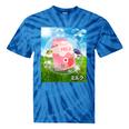Frutiger Aero Aesthetic Tech Kawaii Strawberry Milk Fishes Tie-Dye T-Shirts Blue Tie-Dye