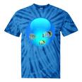 Frutiger Aero Aesthetic Tech Orb Fishes Tie-Dye T-Shirts Blue Tie-Dye