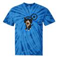 Frutiger Aero Cat Meme Headphone Kitty Cat Lover Tie-Dye T-Shirts Blue Tie-Dye