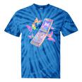 Frutiger Aero Y2K Chrome Phone Butterfly Tie-Dye T-Shirts Blue Tie-Dye