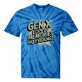 Gen X Lots Of Memories No Evidence Nostalgia Throwback Quote Premium Tri-Blend Tie-Dye T-Shirts Blue Tie-Dye