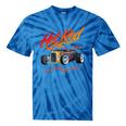 Hotrod Vintage Style Car Nostalgia Hotrod Distressed Premium Tri-Blend Tie-Dye T-Shirts Blue Tie-Dye