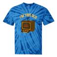 I'm This Old Please Rewind 80s 90s Nostalgia VHS VCR Tie-Dye T-Shirts Blue Tie-Dye