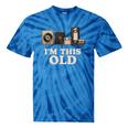 I’m This Old Retro Tech Nostalgia For 70s 80s Premium Tri-Blend Tie-Dye T-Shirts Blue Tie-Dye