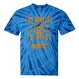 Los Angeles Hotrods Automotive Nostalgia Distressed Premium Tri-Blend Tie-Dye T-Shirts Blue Tie-Dye