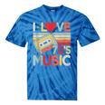 I Love 70's Music Retro Style Nostalgia Cassette 1970s Party Tie-Dye T-Shirts Blue Tie-Dye