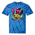 I Love The 70s Vintage Cassette Roller Vinyl Nostalgia 70s Premium Tri-Blend Tie-Dye T-Shirts Blue Tie-Dye