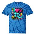 I Love The 70s Vintage Cassette Roller Vinyl Nostalgia 70s Tie-Dye T-Shirts Blue Tie-Dye