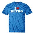 I Love Retro Vintage 80s 90s Nostalgia Premium Tri-Blend Tie-Dye T-Shirts Blue Tie-Dye
