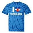 I Love Yugoslavia Proud Yugoslav Nostalgia Saying Tie-Dye T-Shirts Blue Tie-Dye