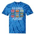 Old School Playlist Nostalgia Vibes Cassette Tie-Dye T-Shirts Blue Tie-Dye