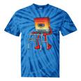 Old Vintage Cassette Tape 70s 80s 80s Outfit Nostalgia Tie-Dye T-Shirts Blue Tie-Dye