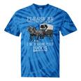 Please Be Patient With Me I'm From The 1900s Humorous Saying Premium Tri-Blend Tie-Dye T-Shirts Blue Tie-Dye