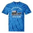 Please Be Patient I'm From The 1900s Oxen And Wagon Tie-Dye T-Shirts Blue Tie-Dye
