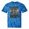 Please Be Patient I'm From The 1900s Retro Computer Raglan Baseball Tee Tie-Dye T-Shirts Blue Tie-Dye
