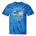 Please Be Patient I'm From The 1900s Retro Pixel Horse Wagon Tie-Dye T-Shirts Blue Tie-Dye