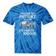 Please Be Patient I'm From The 1900s Western Wagon Tie-Dye T-Shirts Blue Tie-Dye