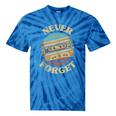 Retro Cassette Never Forget Nostalgia Vintage Tie-Dye T-Shirts Blue Tie-Dye