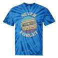 Retro Cassette Never Forget Nostalgia Vintage Tie-Dye T-Shirts Blue Tie-Dye
