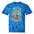 Retro Cassette Player Never Forget Nostalgia Vintage Tie-Dye T-Shirts Blue Tie-Dye