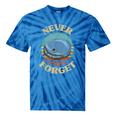 Retro CD Player Never Forget Nostalgia Vintage Tie-Dye T-Shirts Blue Tie-Dye