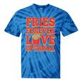 Retro Fast Food Nostalgia Vintage Diner Fries Shakes Burgers Tie-Dye T-Shirts Blue Tie-Dye