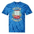 Retro Gaming Never Forget Nostalgia Vintage Tie-Dye T-Shirts Blue Tie-Dye