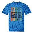 Retro Nineties Style Audio Tape Nostalgia Year 1990 Tie-Dye T-Shirts Blue Tie-Dye