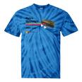 Retro Nostalgia 1980s Love Graphic Tie-Dye T-Shirts Blue Tie-Dye