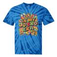 Retro Nostalgia Era Disco Groovy 80s 90s Vintage Aesthetic Premium Tri-Blend Tie-Dye T-Shirts Blue Tie-Dye