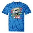 Retro Old Cassette Tape Cartoon With Walker Nostalgia Tie-Dye T-Shirts Blue Tie-Dye