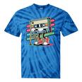 Retro Old Cassette Tape Cartoon With Walker Nostalgia Tie-Dye T-Shirts Blue Tie-Dye