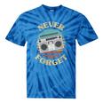 Retro Radio Never Forget Nostalgia Vintage Tie-Dye T-Shirts Blue Tie-Dye