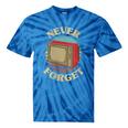 Retro TV Never Forget Nostalgia Vintage Tie-Dye T-Shirts Blue Tie-Dye