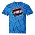 Retro VHS Vaporwave Video Cassette Nostalgia Geek Chic Tie-Dye T-Shirts Blue Tie-Dye