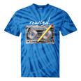 Rewind Cassette Tape Nostalgia 80s 90s Retro Music Lover Tie-Dye T-Shirts Blue Tie-Dye