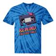 Rewind Good Times Retro VHS Tape Nostalgia 80s 90s Premium Tri-Blend Tie-Dye T-Shirts Blue Tie-Dye