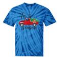 Tis The Season Holiday Nostalgia Red Truck Tie-Dye T-Shirts Blue Tie-Dye