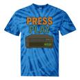 VHS Cassette Retro Analog Nostalgia Theme Tie-Dye T-Shirts Blue Tie-Dye