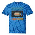 VHS Cassette Tape Retro 80s 90s Nostalgia Premium Tie-Dye T-Shirts Blue Tie-Dye