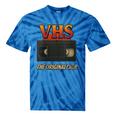 VHS Tape Nostalgia Old School Technology Humor Tie-Dye T-Shirts Blue Tie-Dye