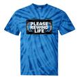 VHS Tape Rewind Glitch 90s Retro Nostalgia Please Rewind Tie-Dye T-Shirts Blue Tie-Dye VHS Tape Rewind Glitch 90s Retro Nostalgia Please Rewind Tie-Dye T-Shirts Blue Tie-Dye