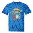 Vintage 1969 Retro Era Badge For Nostalgia Fans Tie-Dye T-Shirts Blue Tie-Dye