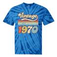 Vintage 1970 Birthday Retro Style 70's Born Nostalgia Outfit Premium Tri-Blend Tie-Dye T-Shirts Blue Tie-Dye