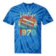 Vintage 1970 Retro Cassette Tape 70s Born Nostalgia Birthday Tie-Dye T-Shirts Blue Tie-Dye